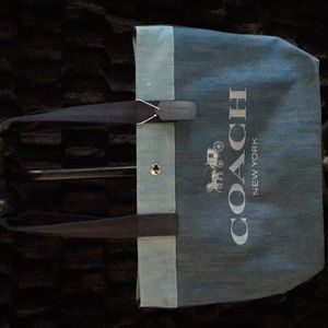 Coach Denim Horse and Carriage Tote